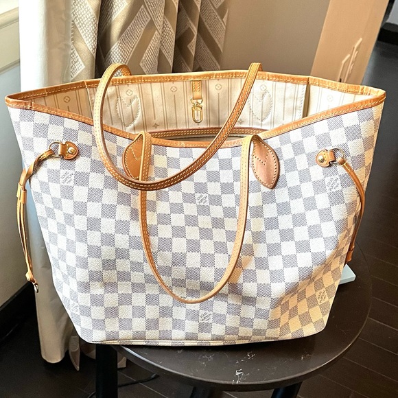 SOLD - Louis Vuitton Damier Azur Neverfull MM - Picture 4 of 16